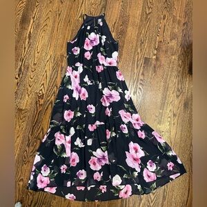 Vince Camuto halter top high-low chiffon maxi dress. Mint condition